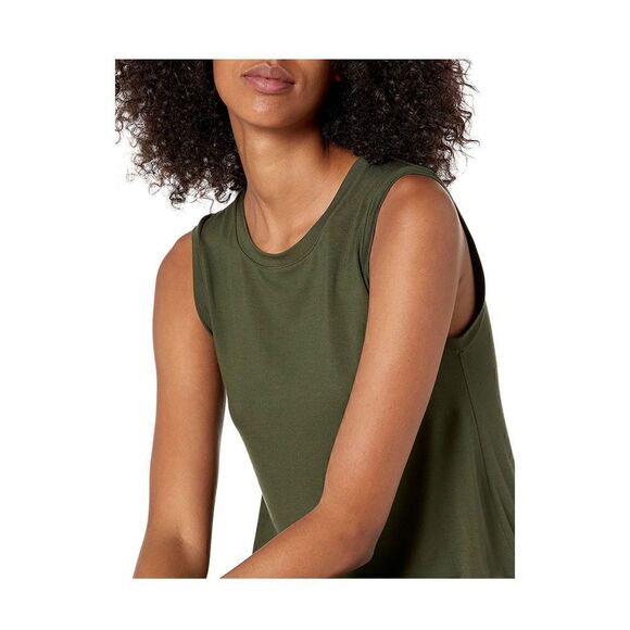 Daily Ritual Women's Jersey Muscle Swing Dress Forest Green XS NWT - Picture 3 of 5